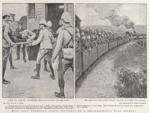 Met de troepen van Lord Methuen, incidenten van een verkenning nabij Belmont door Percy F.S. Spence